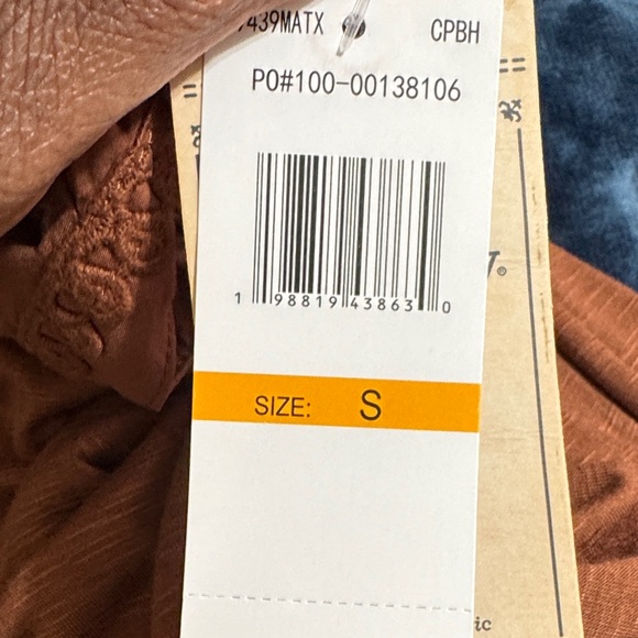 Democracy NWT Brown Embroidered Long Sleeve Peasant Top size S Western Rodeo - Picture 9 of 12